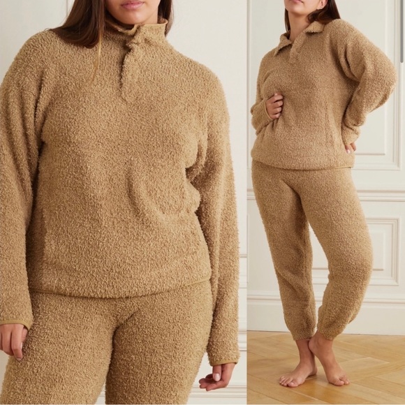 SKIMS Cozy Sweater Pullover Sweatshirt Camel S / M Sherpa Oversized Slouchy - Picture 3 of 13